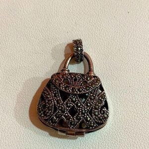 .925 Marcasite Purse Pendant